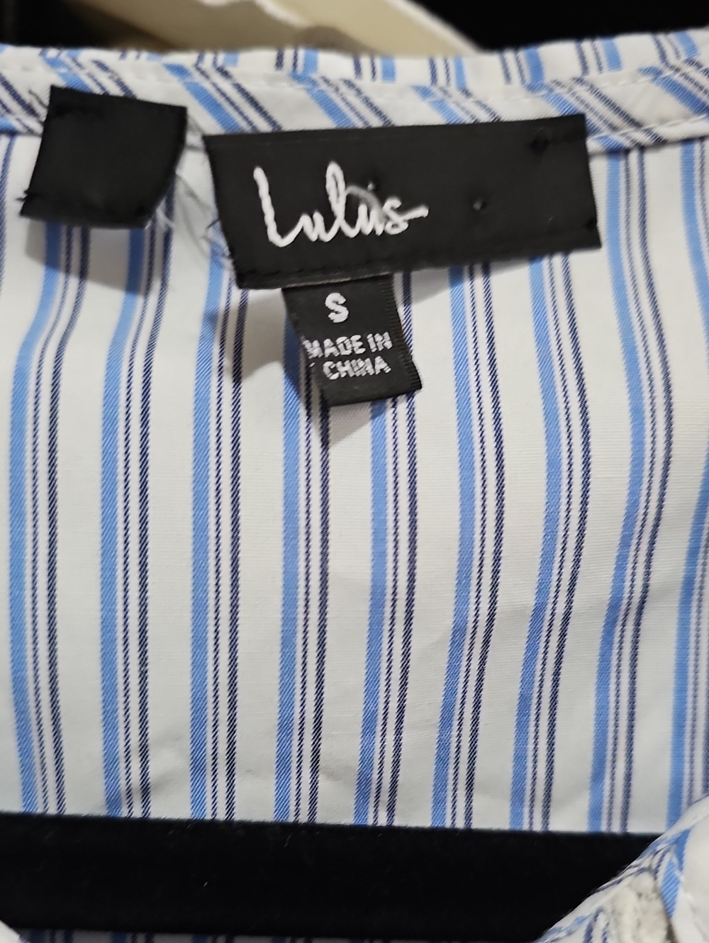 Lulu's Men's Blue and White Vertical Stripe Dress Shirt